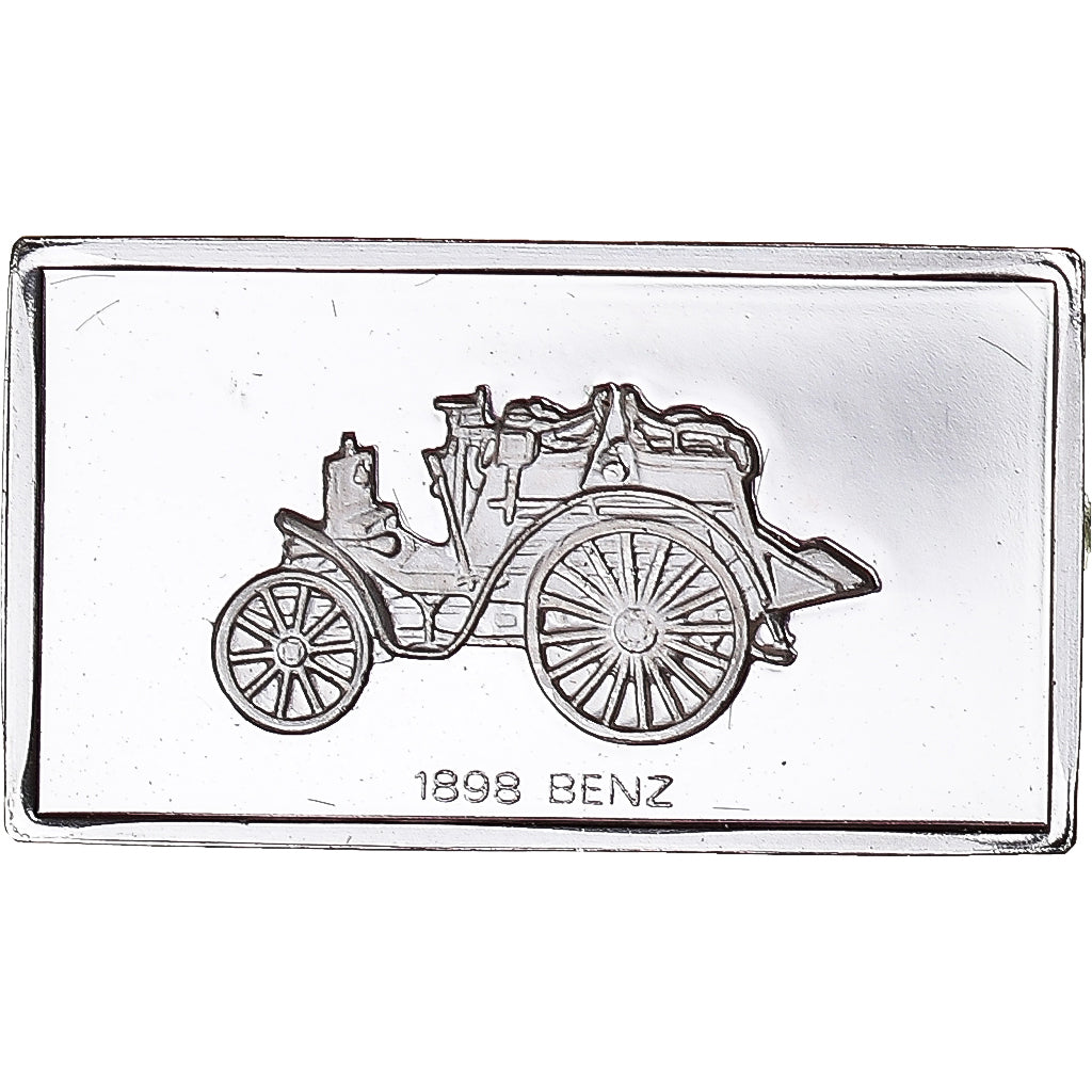 France, Médaille, Célèbres Automobiles du Monde, BENZ 1898, SPL, Argent