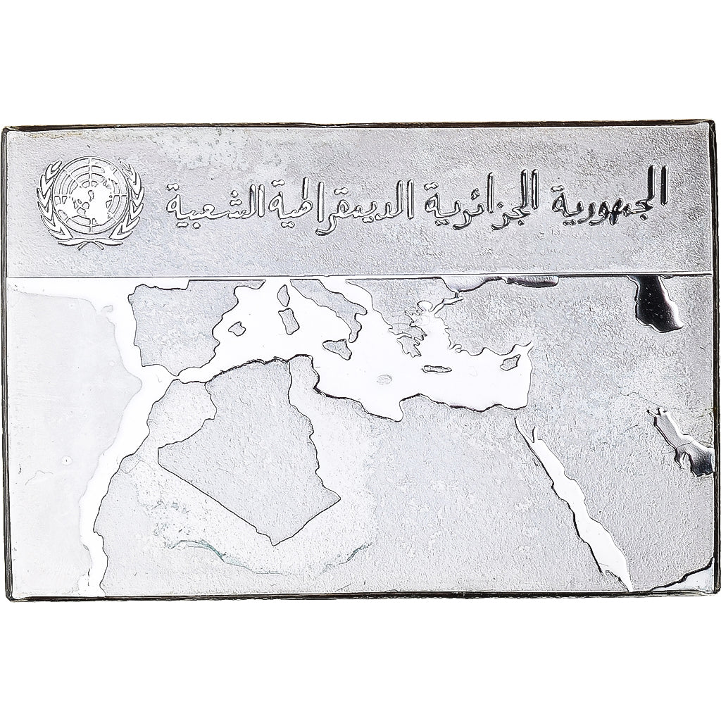 France, Medal, Les Drapeaux des Nations-Unies, ALGERIE, MS(60-62), Silver