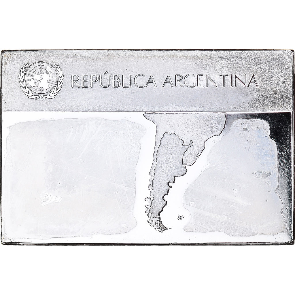 Francia, medalla, Les Drapeaux des Nations-Unies, ARGENTINE, EBC+, Plata