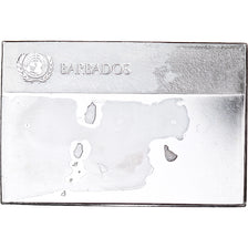 France, Medal, Les Drapeaux des Nations-Unies, BARBADE, MS(60-62), Silver