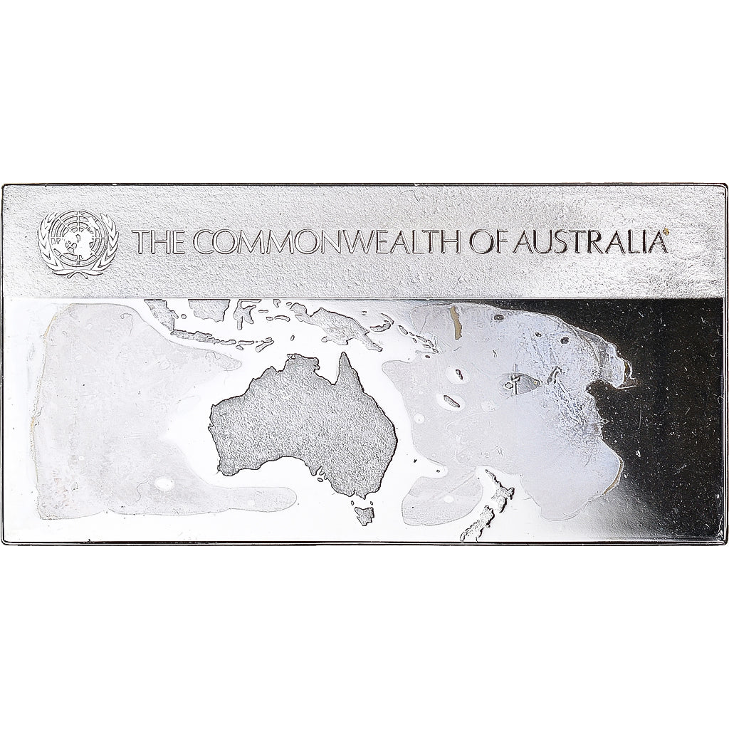 France, Medal, Les Drapeaux des Nations-Unies, AUSTRALIE, MS(60-62), Silver