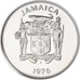 Moeda, Jamaica, Elizabeth II, 25 Cents, 1976, Franklin Mint, USA, MS(65-70)