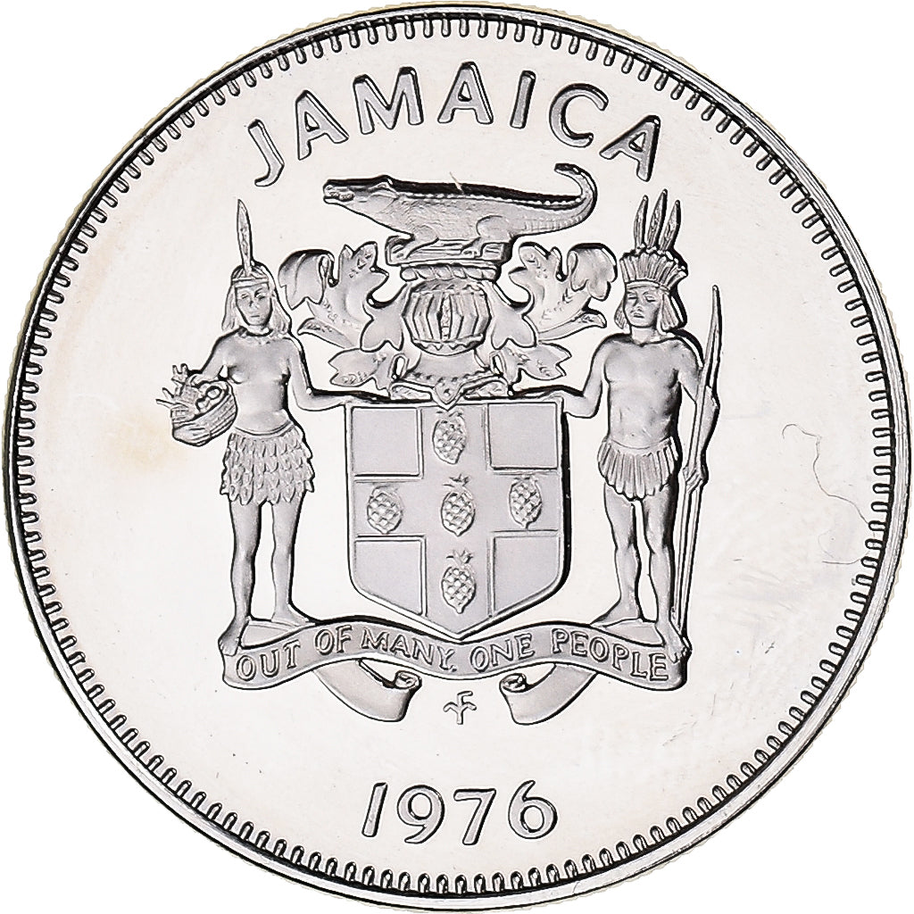 Münze, Jamaica, Elizabeth II, 10 Cents, 1976, Franklin Mint, USA, STGL