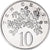 Moeda, Jamaica, Elizabeth II, 10 Cents, 1976, Franklin Mint, USA, MS(65-70)