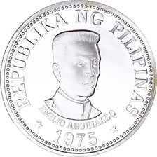 Moeda, Filipinas, The New Society, 25 Piso, 1975, MS(65-70), Prata, KM:211