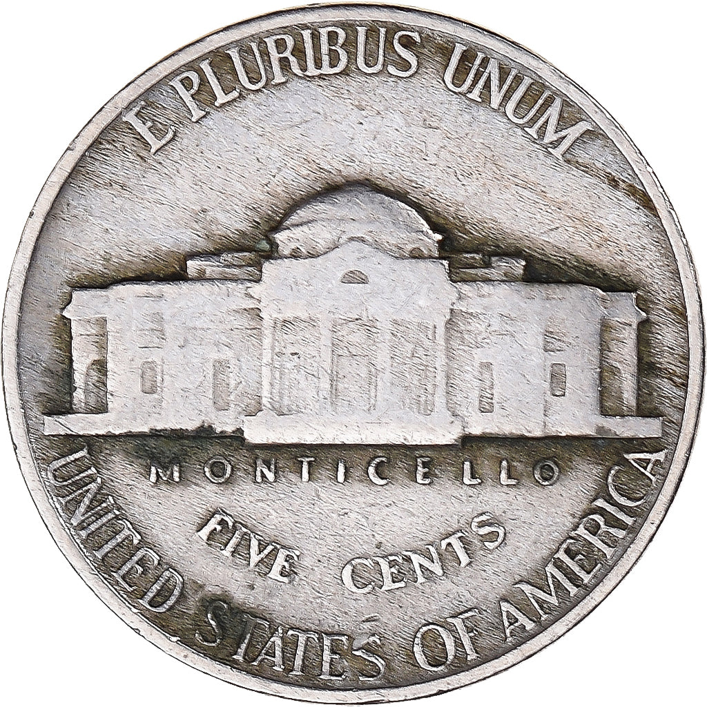 Münze, Vereinigte Staaten, Jefferson Nickel, 5 Cents, 1942, Philadelphia, S+