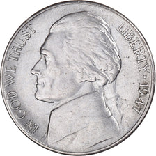 Moneda, Estados Unidos, Jefferson Nickel, 5 Cents, 1947, U.S. Mint, San
