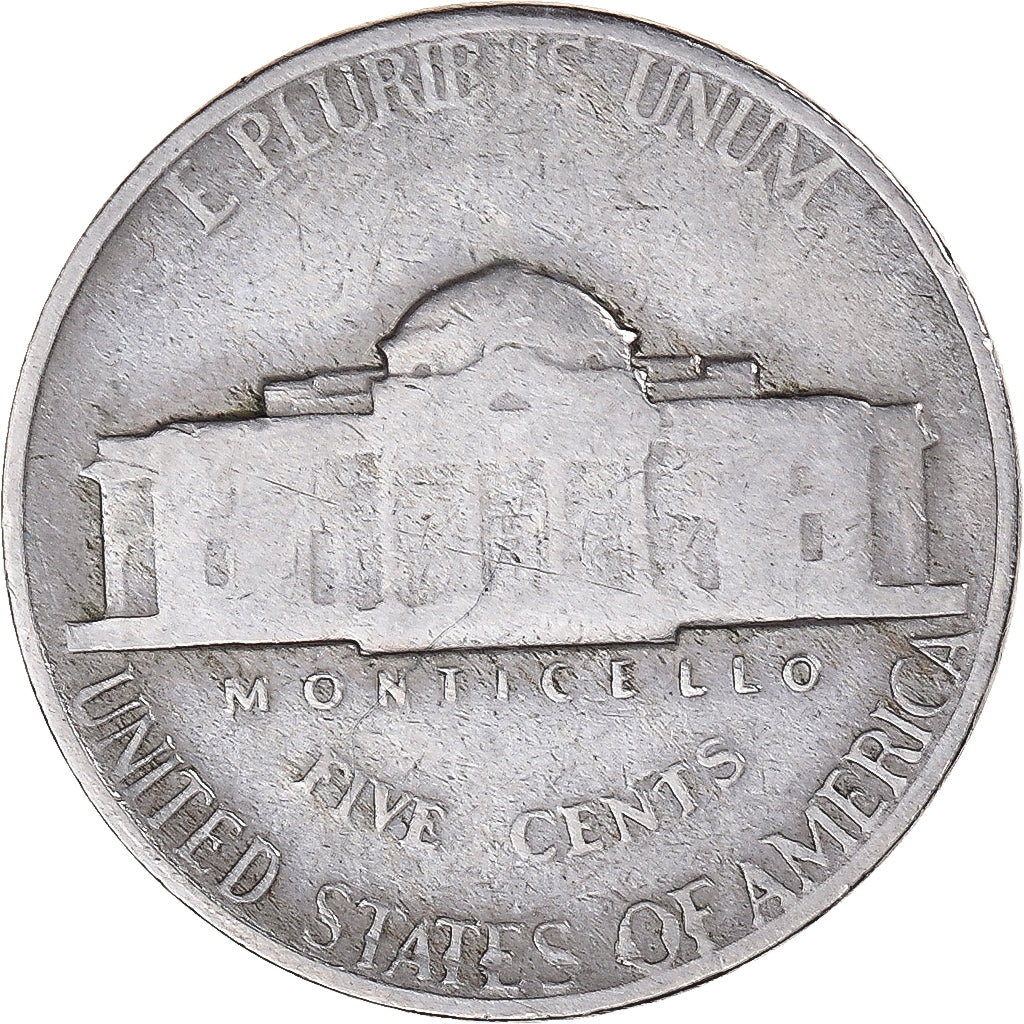 Moneda, Estados Unidos, Jefferson Nickel, 5 Cents, 1948, U.S. Mint