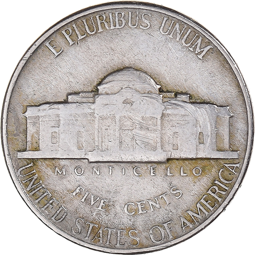 Moneda, Estados Unidos, Jefferson Nickel, 5 Cents, 1949, U.S. Mint