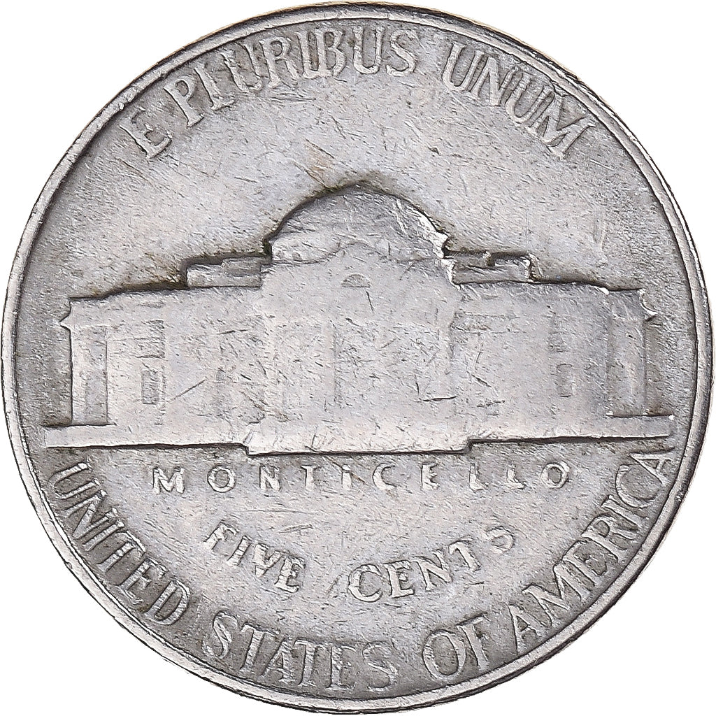 Monnaie, États-Unis, Jefferson Nickel, 5 Cents, 1953, U.S. Mint, Philadelphie