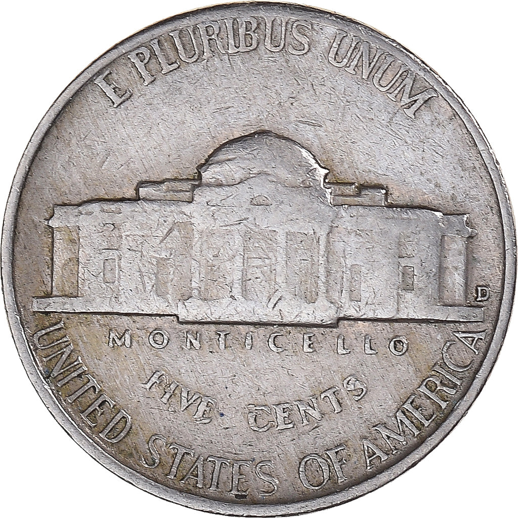 Moneda, Estados Unidos, Jefferson Nickel, 5 Cents, 1953, U.S. Mint, Denver, BC+