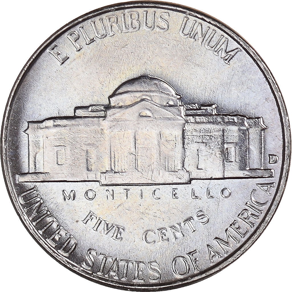 Coin United States Jefferson Nickel 5 Cents 1958 U.S. Mint Denver