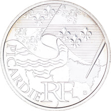France, 10 Euro, Picardie, 2010, Paris, MS(65-70), Silver, KM:1666