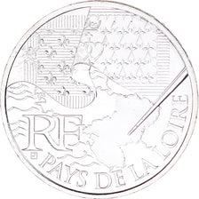 France, 10 Euro, 2010, Paris, Pays De La Loire, MS(65-70), Silver, KM:1665