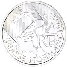 França, 10 Euro, Basse-Normandie, 2010, Paris, MS(65-70), Prata, Gadoury:EU399