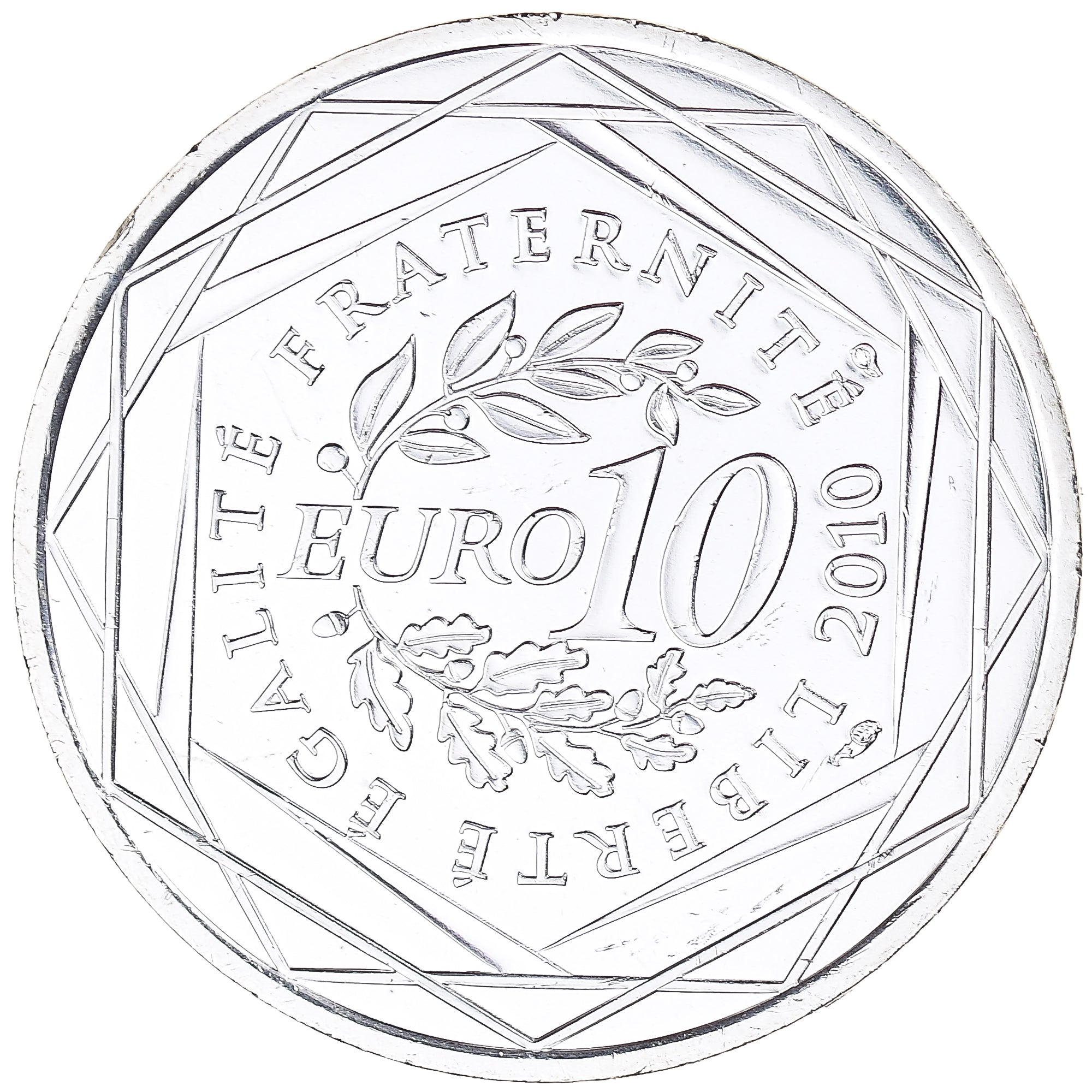 França, 10 Euro, Basse-Normandie, 2010, Paris, MS(65-70), Prata, Gadoury:EU399
