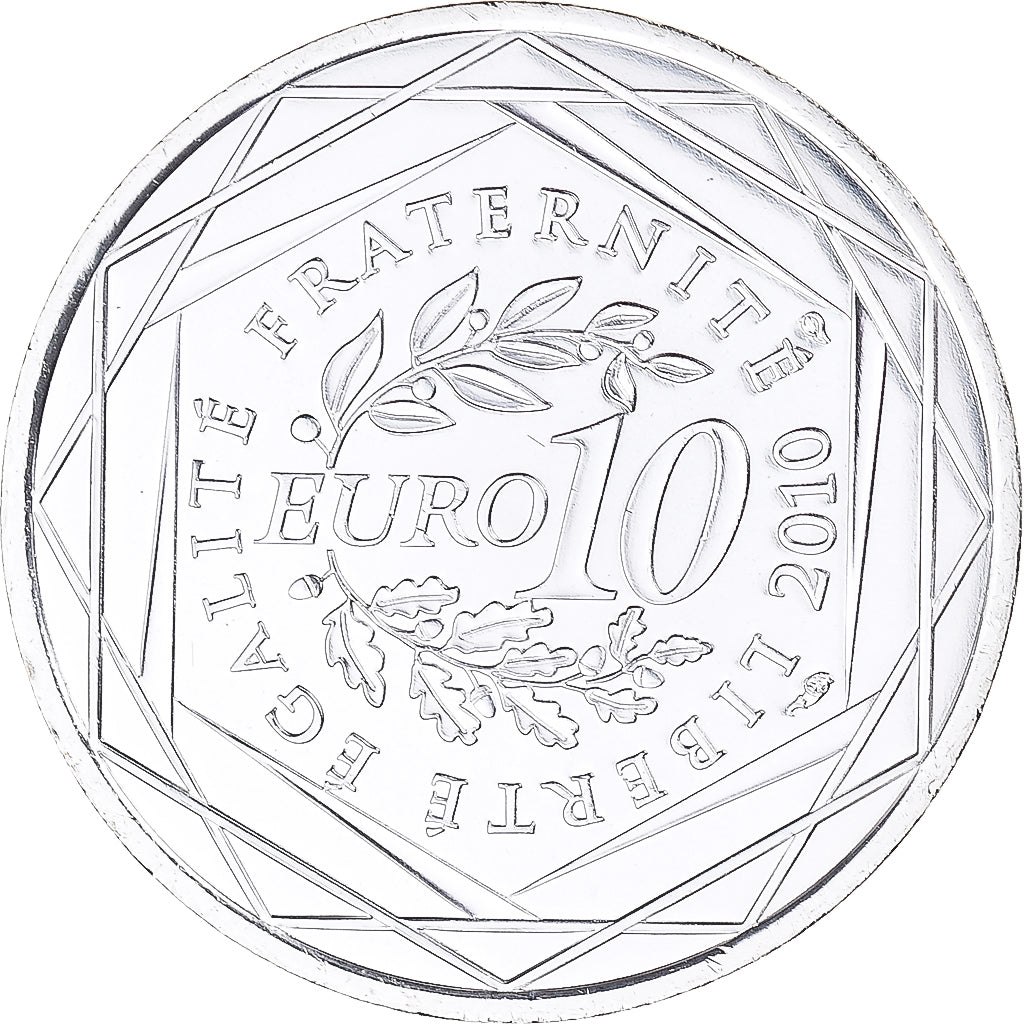 France, 10 Euro, Poitou-Charentes, 2010, Paris, MS(65-70), Silver, KM:1667