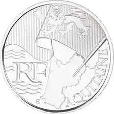 France, 10 Euro, Aquitaine, 2010, Paris, MS(65-70), Silver, KM:1645