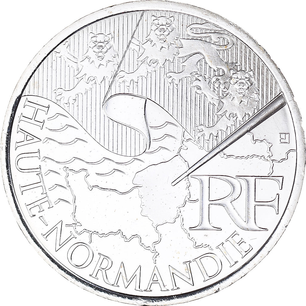 Frankreich, 10 Euro, Haute-Normandie, 2010, Monnaie de Paris, STGL, Silber