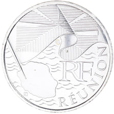 França, 10 Euro, 2010, Paris, Réunion, MS(65-70), Prata, KM:1655