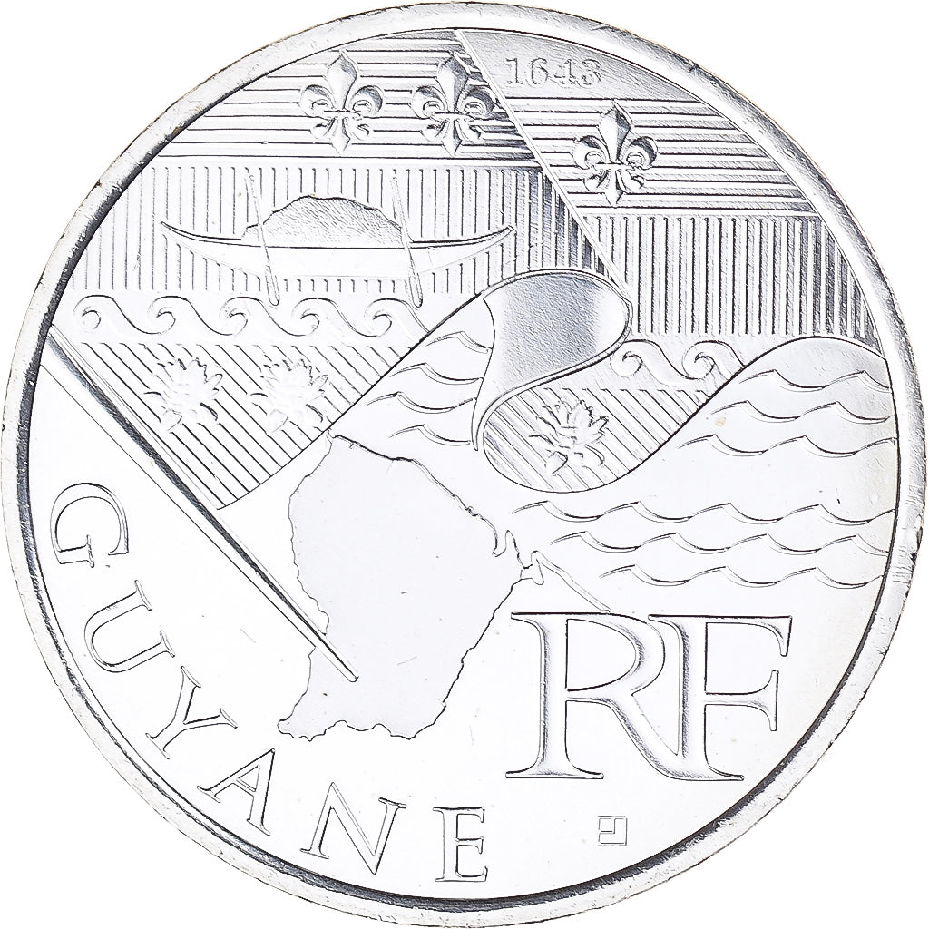 Frankreich, 10 Euro, 2010, Paris, Guyane, STGL, Silber, KM:1654