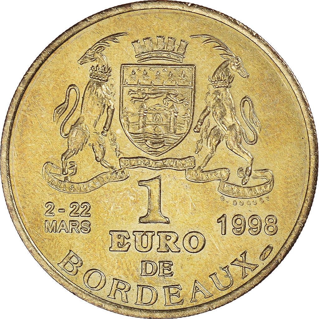 France, Token, Euro des Villes, 1998, Bordeaux - Monument des Girondins