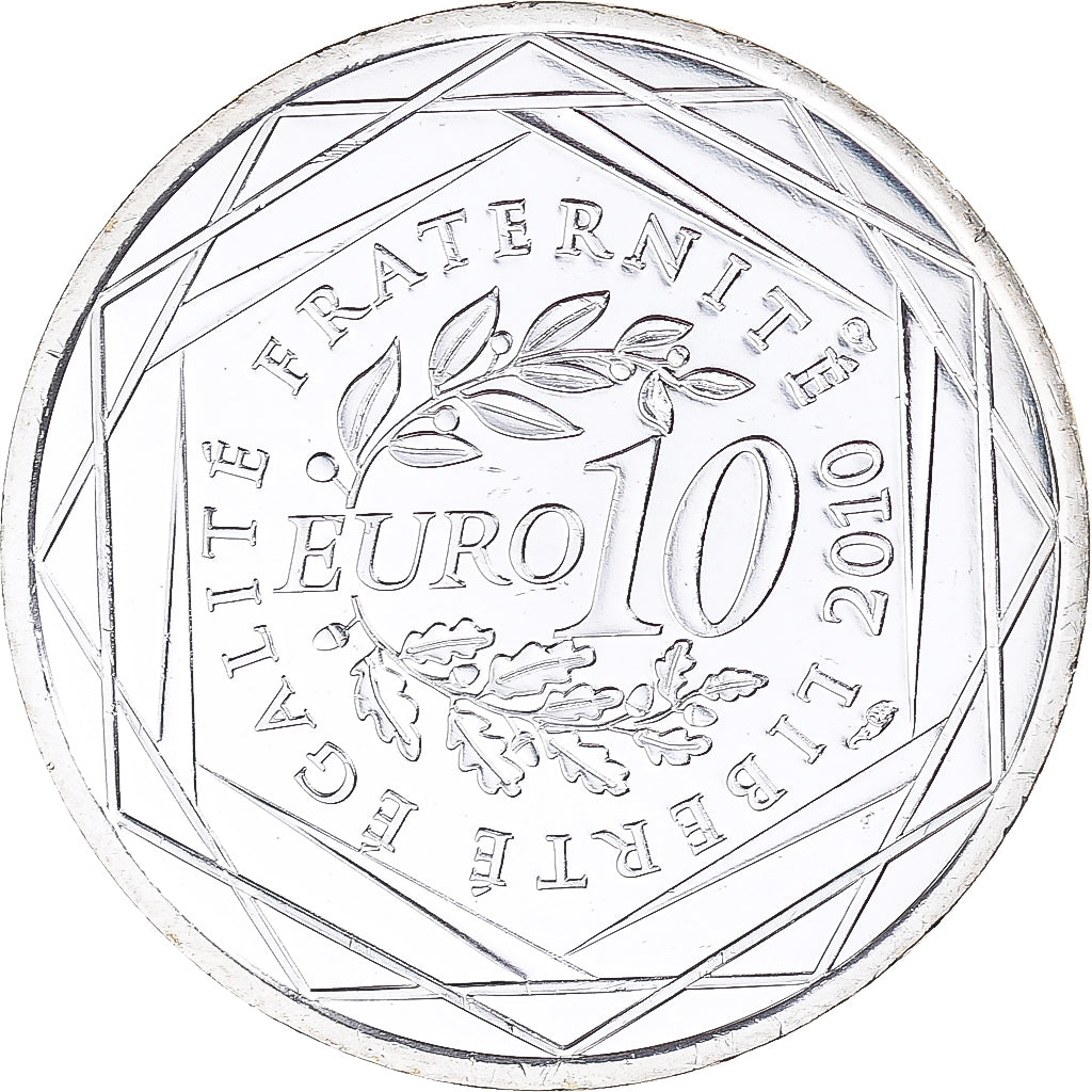 France, 10 Euro, Euros des régions, 2010, Paris, Lorraine, MS(65-70), Silver