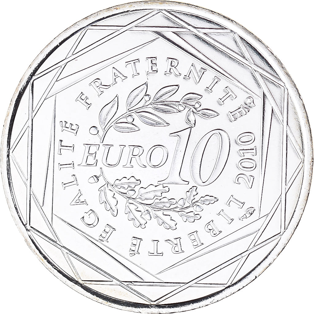 Francia, 10 Euro, Bourgogne, 2010, Paris, FDC, Plata, KM:1649
