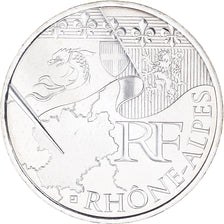 França, 10 Euro, Rhone-Alpes, Euros des régions, 2010, Paris, Rhône-Alpes