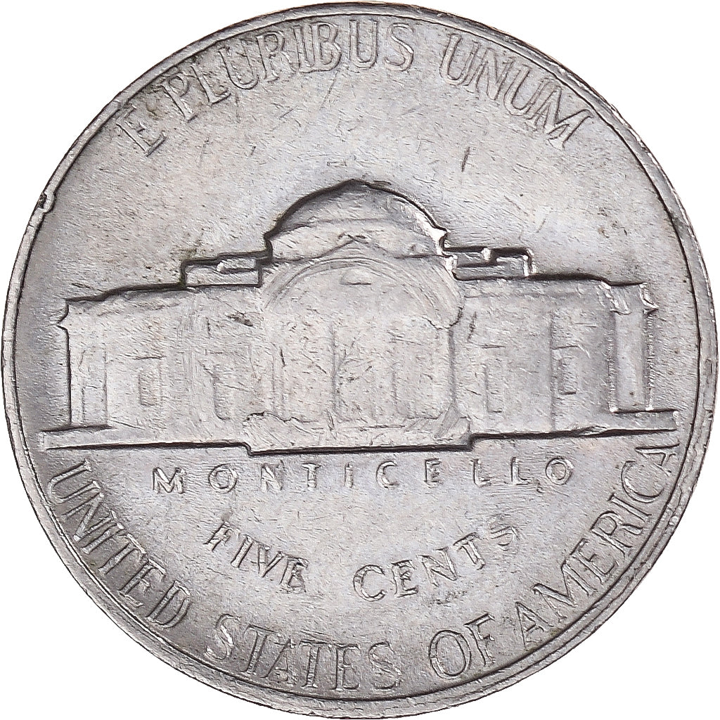 Moneda, Estados Unidos, Jefferson Nickel, 5 Cents, 1968, U.S. Mint