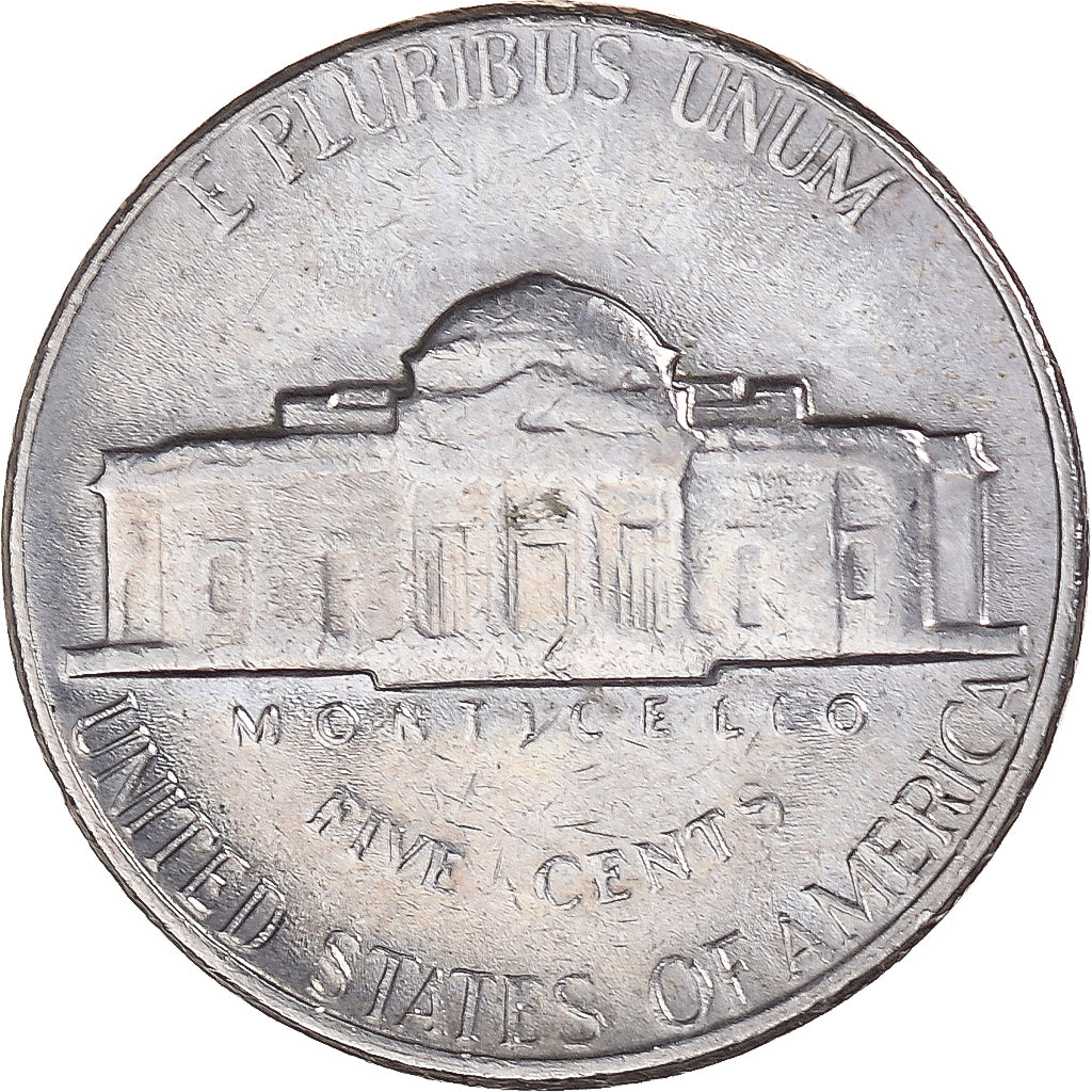 Coin, United States, Jefferson Nickel, 5 Cents, 1970, U.S. Mint, Denver