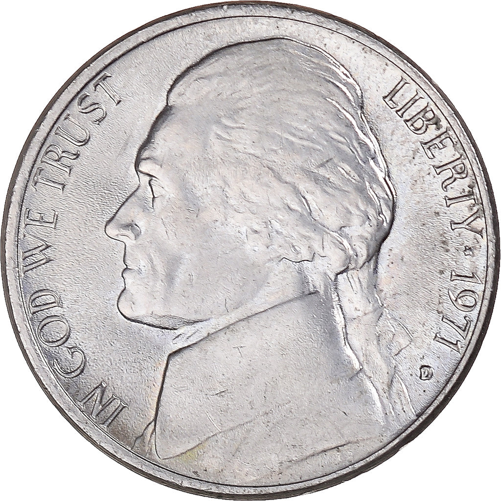 Munten, Verenigde Staten, Jefferson Nickel, 5 Cents, 1971, U.S. Mint, Denver
