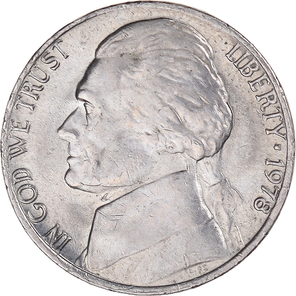 Moneda, Estados Unidos, Jefferson Nickel, 5 Cents, 1978, U.S. Mint