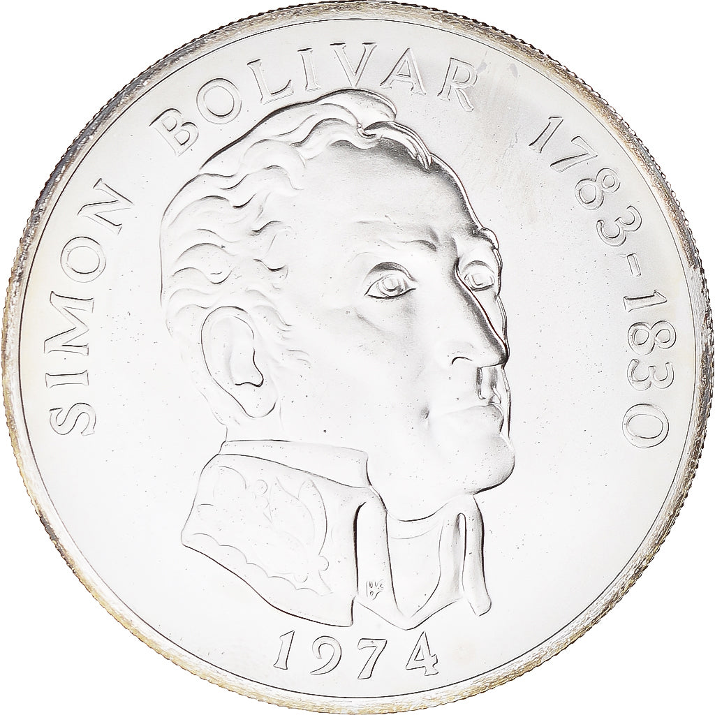 Coin, Panama, 20 Balboas, 1974, U.S. Mint, Proof, MS(65-70), Silver, KM:31