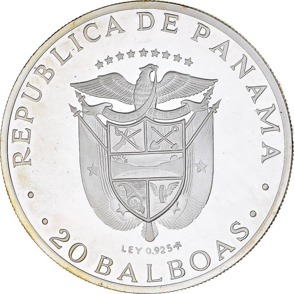 Monnaie, Panama, 20 Balboas, 1974, U.S. Mint, Proof, FDC, Argent, KM:31