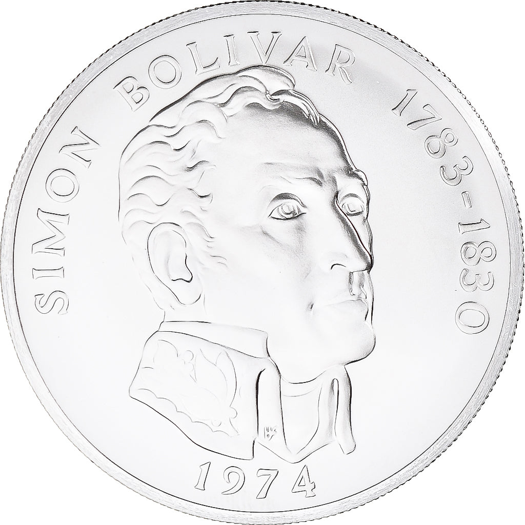 Coin, Panama, 20 Balboas, 1974, U.S. Mint, Proof, MS(65-70), Silver, KM:31