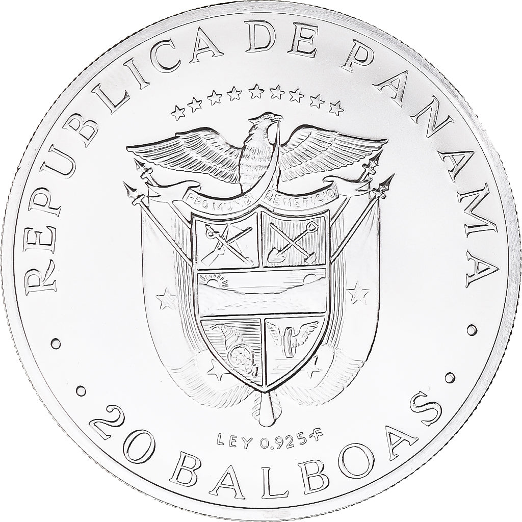 Monnaie, Panama, 20 Balboas, 1974, U.S. Mint, Proof, FDC, Argent, KM:31