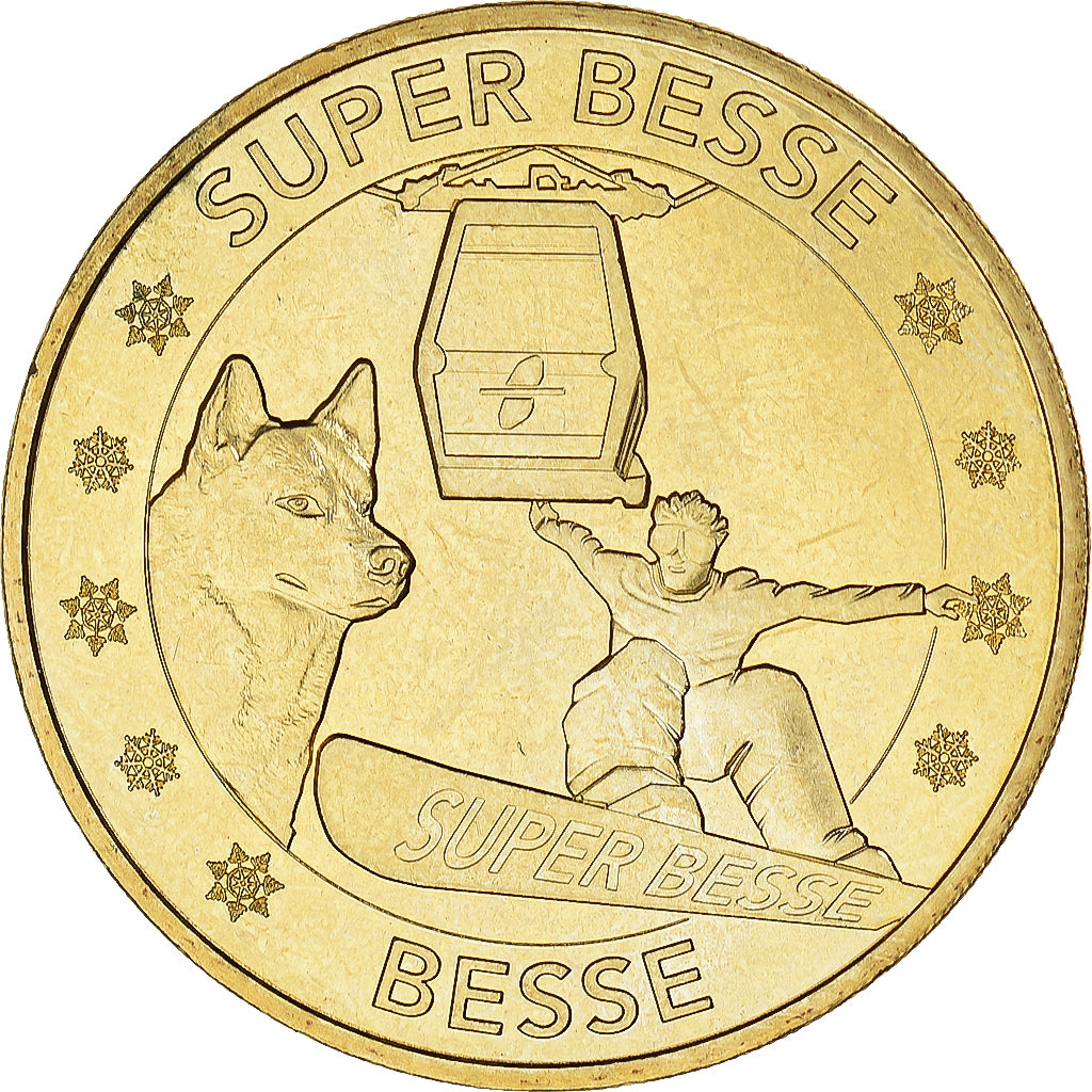 Frankreich, betaalpenning, Super-Besse - Husky et snowboarder, 2018, MDP, UNZ
