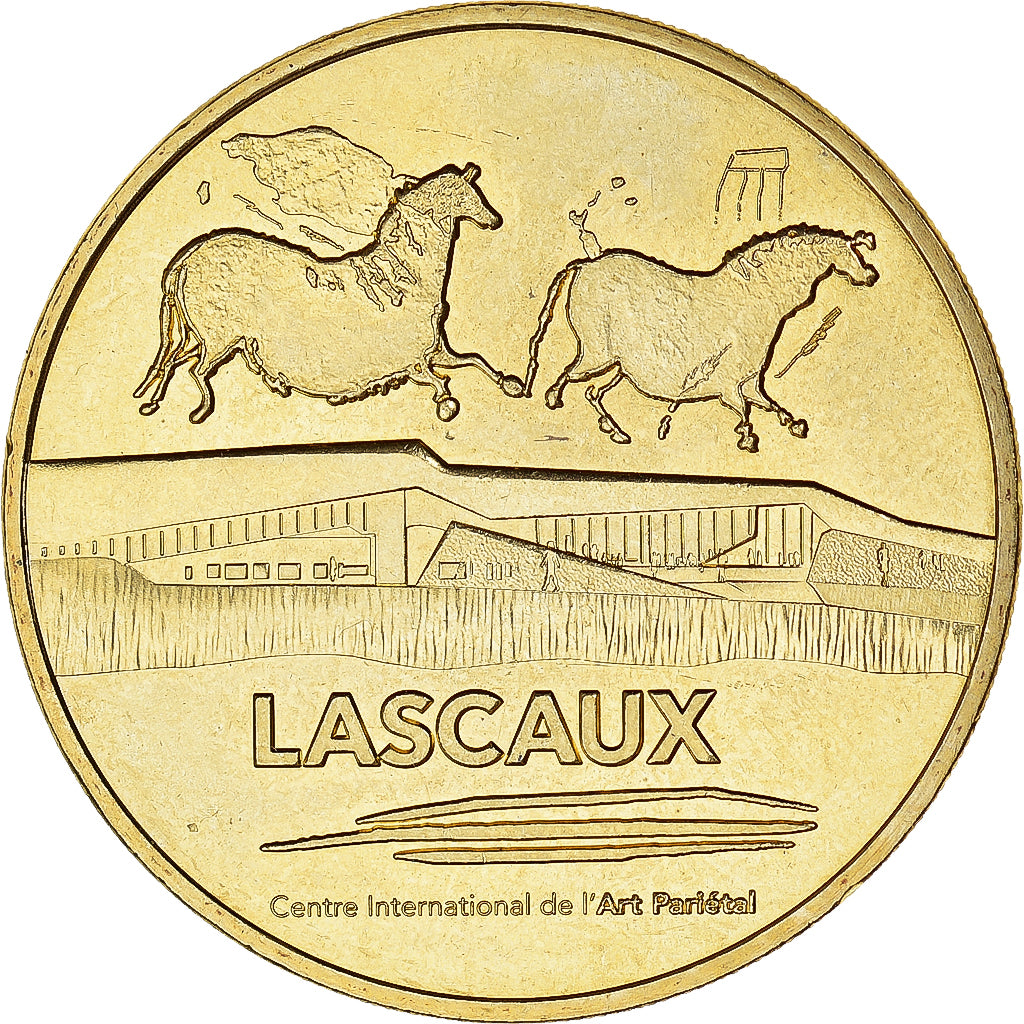 Francia, zeton, Montignac - Grottes de Lascaux, 2018, MDP, SC, Aluminio y