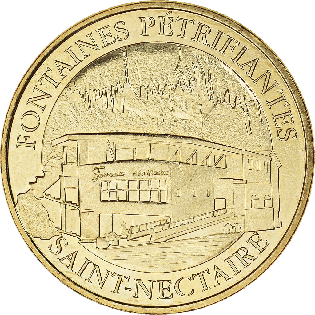 Francia, zeton, SAINT-NECTAIRE - Fontaines Pétrifiantes, 2018, SC, Aluminio y