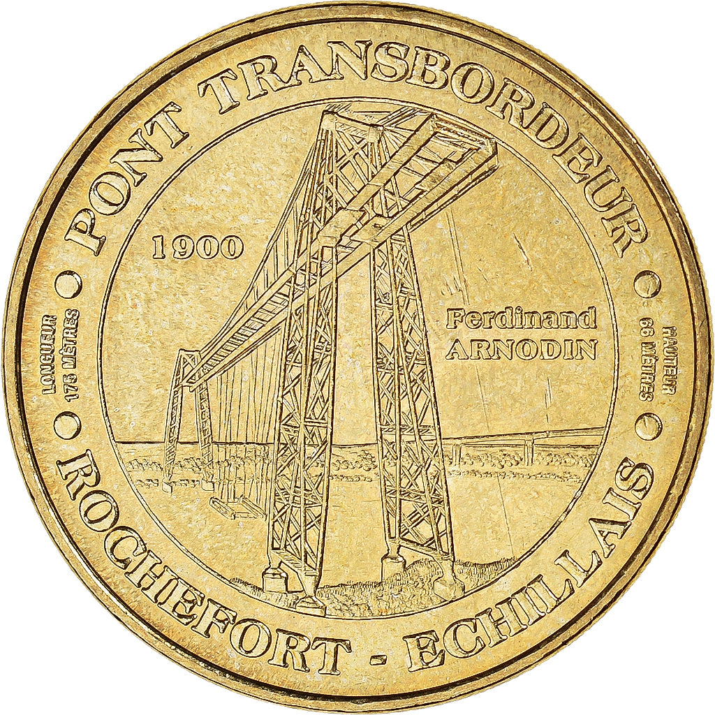 Francia, zeton, Jetón turístico, Echillais - Pont Transbordeur Rochefort