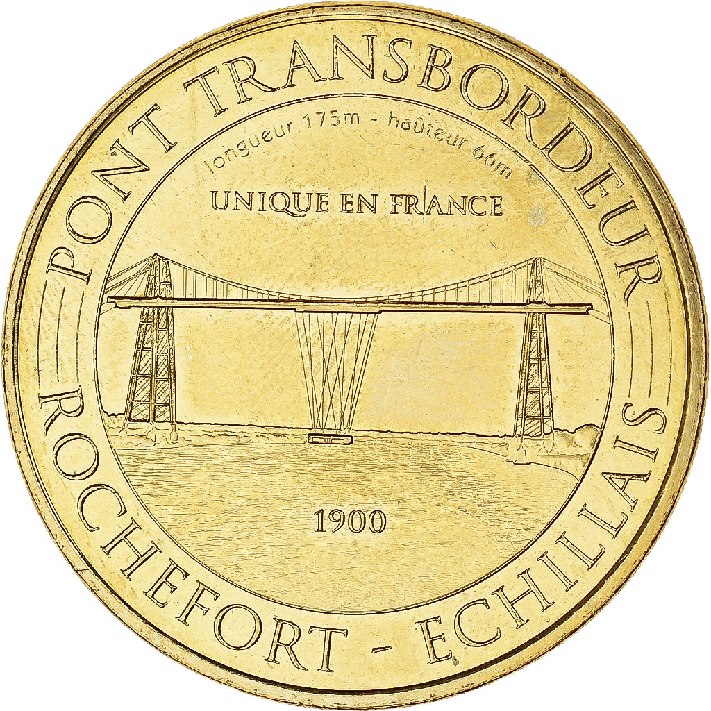 Francia, zeton, ECHILLAIS - PONT TRANSBORDEUR ROCHEFORT - N°2 de face, 2016