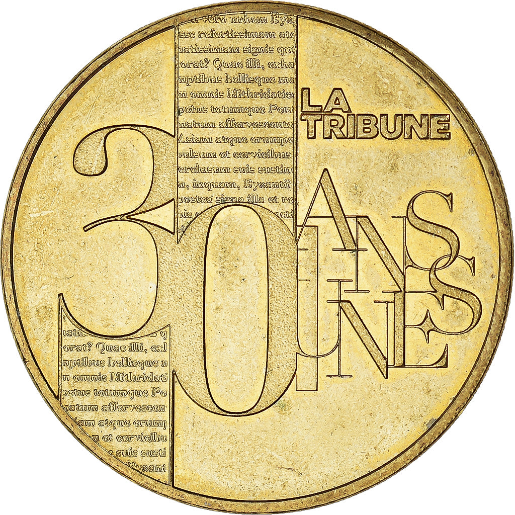 France, Jeton, PARIS LA TRIBUNE 30 ANS, 2015, SPL, Cupro-nickel