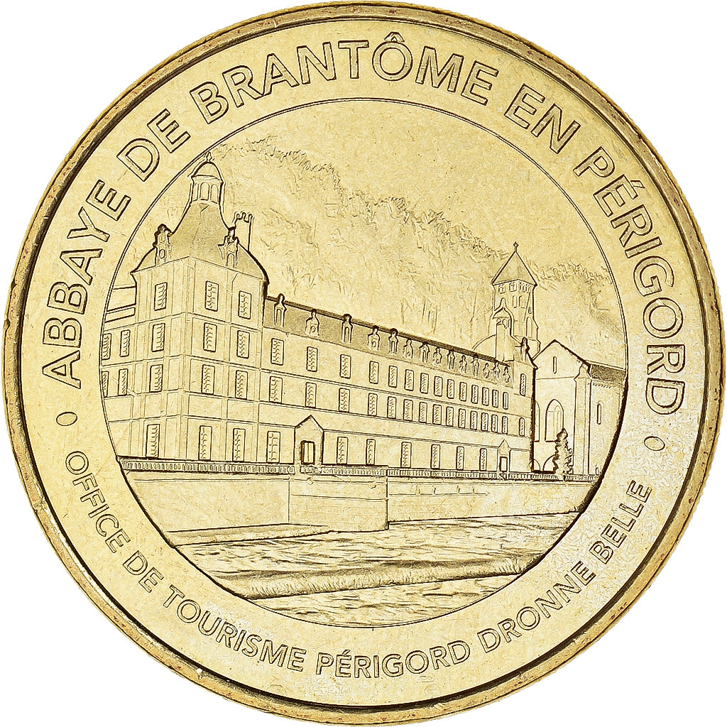 France, Token, Brantôme - Abbaye, 2018, MDP, MS(64), Copper-nickel Aluminium