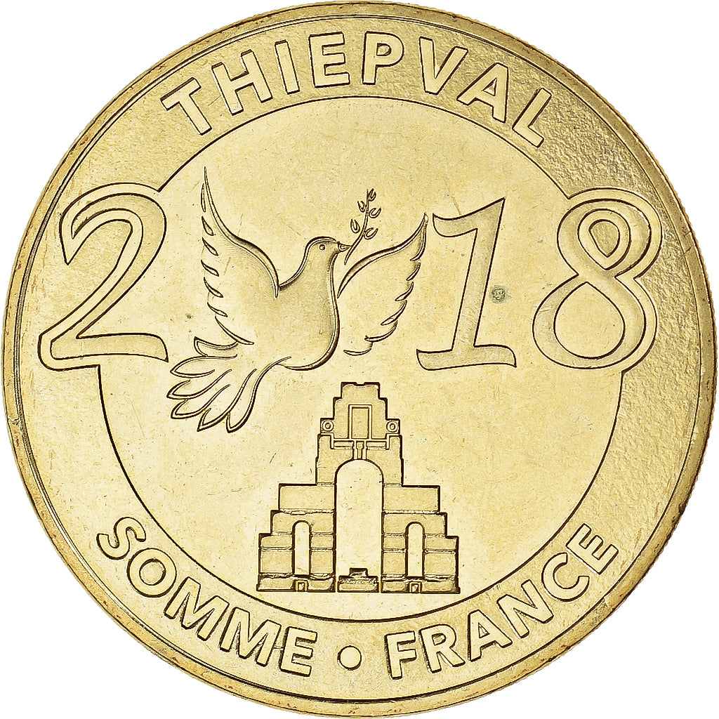 France, Jeton, Thiepval - Somme n°4, 2018, MDP, SPL+, Cupro-nickel Aluminium