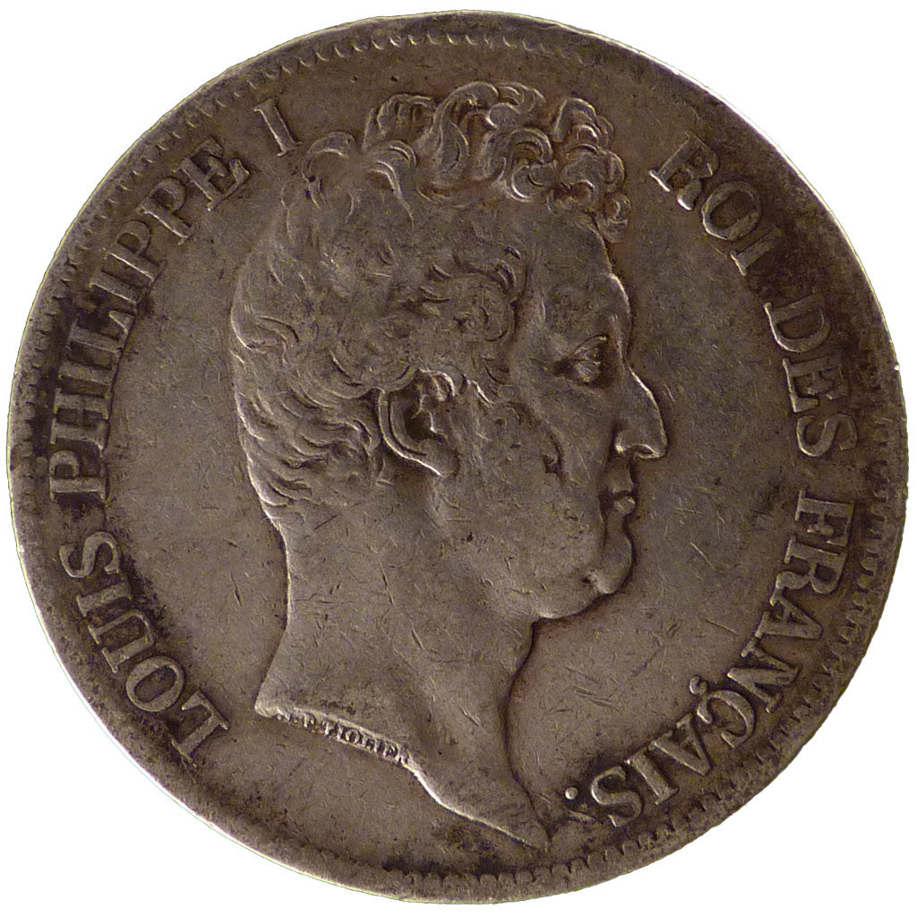 FRANCE, Louis-Philippe, 5 Francs, 1831, Strasbourg, F(12-15), Silver, Gadoury...
