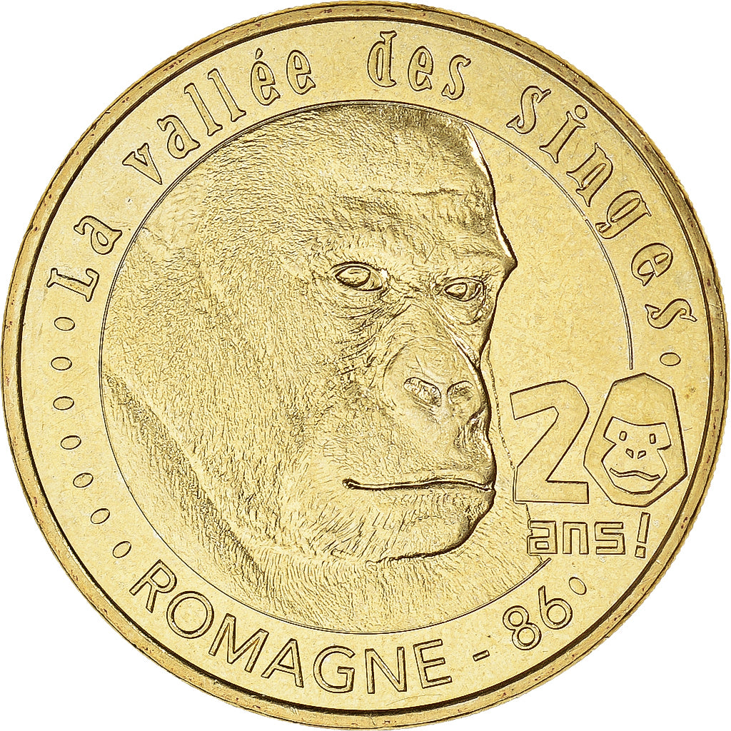 France, Token, Touristic token, Romagne - Vallée des Singes n°7 - 20 ans