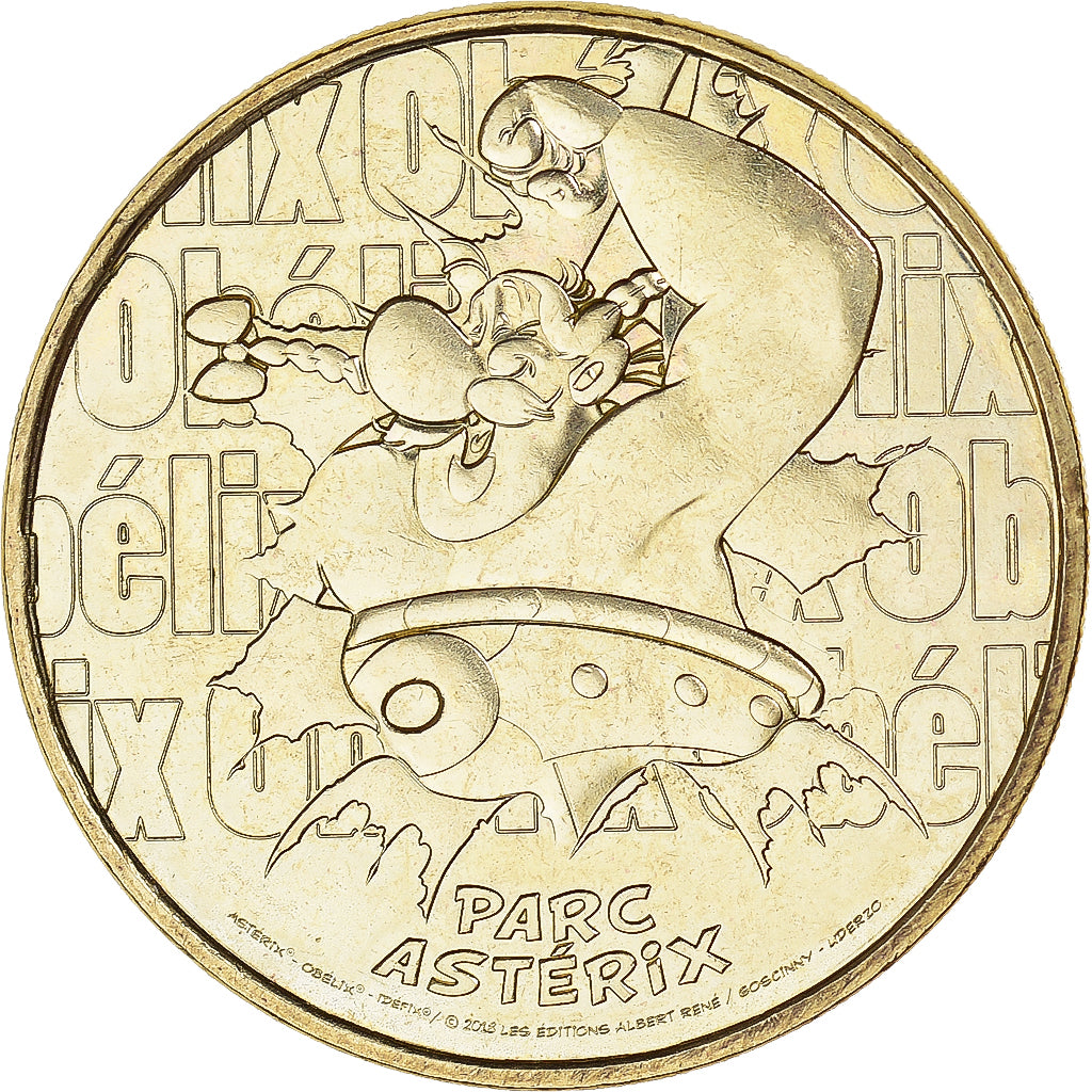 Frankreich, betaalpenning, Plailly - Parc Astérix - Obélix, 2018, MDP, UNZ+