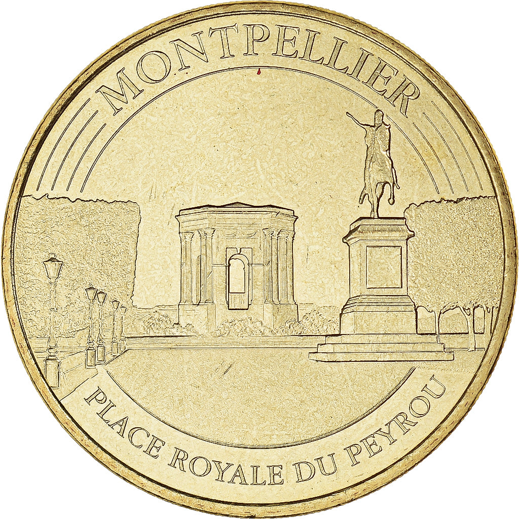 Francia, zeton, Montpellier - Place royale du Peyrou, 2018, MDP, SC+, Aluminio y