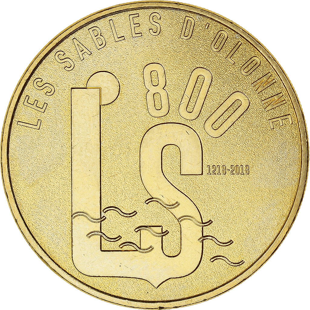 Francja, Token, Les Sables d'Olonne - LS 800, 2018, MDP, MS(64), Miedzionikiel